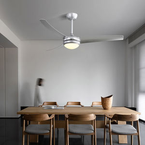 Ventilateur de plafond nordique moderne à 6 vitesses avec télécommande lumineuse Ventilateur de plafond LED silencieux pour chambre à coucher et salon à 3 pales - Product Image 3