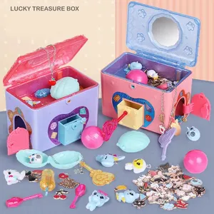 Boîte à bijoux en plastique de grande capacité <span class=keywords><strong>coffre</strong></span> au trésor de dessin animé pour enfants boîte à musique de <span class=keywords><strong>princesse</strong></span> mallette de rangement pour jouets cadeau fille câline - Product Image 4