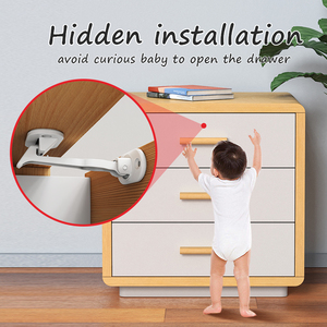 Échantillon Gratuit - Poignée de Sécurité Prodigy Facile à Utiliser pour Armoires de Cuisine et Toilettes - Protection Enfant - Verrou de Sécurité Anti-Enfant - Product Image 1