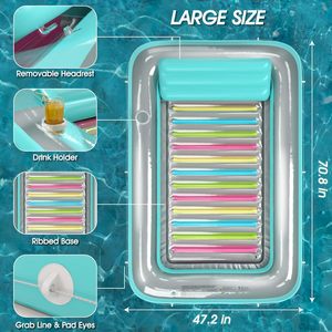 Cama Flotante Inflable de Gran Tamaño, Colchoneta para Broncearse, Tumbona para <span class=keywords><strong>Piscina</strong></span> para Niños, Personalizable en Color y Tamaño - Product Image 5