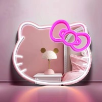 Vente en gros, miroir néon personnalisé en acrylique pour décoration de chambre à coucher, miroir néon créatif pour la maison