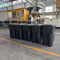 Contenedor de Basura con Ruedas de 32, 48, 64 y 96 Galones con Tapa, Carro de Basura de HDPE para Camiones de Recolección en América del Norte