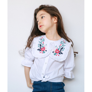 Wholesale <b>Plain</b> <b>White</b> Round Neck Design Color Combination T-shirt - Product Image 2
