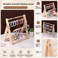 Support pliable en bois personnalisé avec logo pour coiffeuse, rangement de bijoux et accessoires capillaires