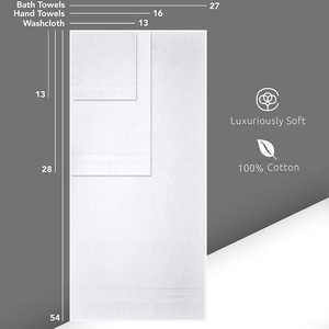 Khăn Tắm Bộ Sưu Tập 100% Chải Kỹ Bông Satin Khăn Mềm Thấm Kết Cấu Rắn Terry Phòng Tắm Khăn Tấm - Product Image 2