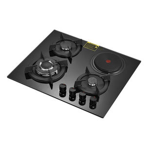 Cocina <span class=keywords><strong>de</strong></span> Sobremesa/Empotrable <span class=keywords><strong>de</strong></span> <span class=keywords><strong>Bajo</strong></span> Precio con 3 Quemadores, 1 Eléctrico, Vitrocerámica Templada, Cocina <span class=keywords><strong>de</strong></span> Gas y Eléctrica - Product Image 6