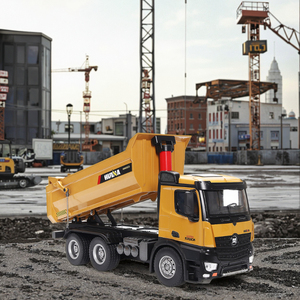 Offre Spéciale 1:14 échelle <span class=keywords><strong>Huina</strong></span> <span class=keywords><strong>1582</strong></span> RC inclinaison/camion à benne basculante 6 roues 10 canaux entièrement en métal radiocommande Construction télécommande - Product Image 4