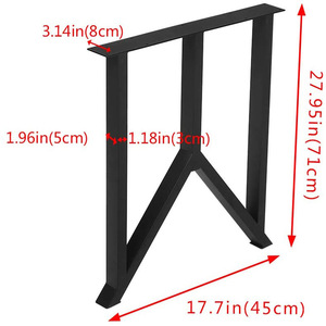 באיכות גבוהה מברזל יצוק ריהוט מתכת חומרה סוגר רגליים שולחן אוכל עם רפידות מתכווננות - Product Image 5