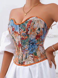 2025ล่าสุดเสื้อรัดทรงสตรีแบบย้อนยุคลายดอกไม้สุดหน้าอกสำหรับผู้หญิงเสื้อผ้าแฟชั่นสุดเซ็กซี่ตกแต่งร่างกาย - Product Image 3