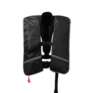 Nhà máy màu đen bơi CO2 túi khí tự động Inflatable cuộc sống áo khoác vest