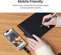 Huion H641P küçük boyutlu 6.3*3.9 inç iki renk siyah pembe dijital boyama kurulu çizim tableti