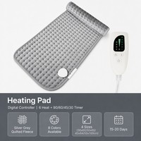 Couverture chauffante en cèdre pour thérapie par la chaleur, compresse chaude, soulagement de la douleur, 6 niveaux numériques, lavable, en peluche, pour le corps, le dos et les épaules