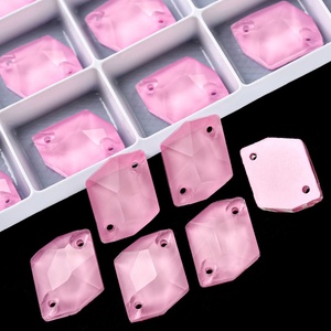 Cristales de Estrás Fluorescentes Rosa Neón OLeeya, Piedras Grandes de Forma Plana, Cristales para Coser, para Decorar Leotardos de Gimnasia - Product Image 4