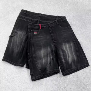 Shorts en jean épais personnalisés pour hommes, délavés à l'acide, coupe ample, style cargo, fabricant - Product Image 1