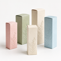 Boîte d'emballage cosmétique personnalisée imprimée, boîte pliante en papier gaufré pour soins de la peau avec logo pour flacons de crème, sérum et lotion