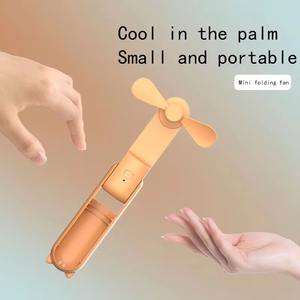 Ventilador de Mano Recargable Personal de Alta Calidad, Multivelocidad, Eléctrico, Pequeño, Plegable, Mini, Portátil, con Carga Tipo C - Product Image 2