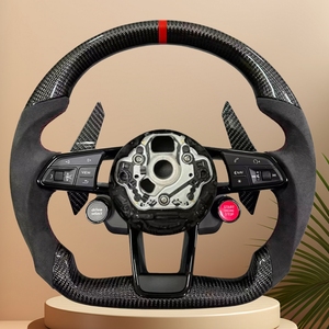 Volant en fibre de carbone avec bouton de démarrage R8 et <span class=keywords><strong>Drive</strong></span> <span class=keywords><strong>Select</strong></span> pour <span class=keywords><strong>Audi</strong></span> R8 A1 A3 A4 A5 A6 C7 C8 A7 Q3 Q5 Q7 SQ5 SQ8 TTRS - Product Image 6