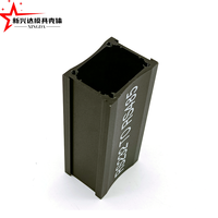 Boîtier compact en aluminium à tube carré, finition noire mate, extrudé, pour module de convertisseur RS232 vers RS485