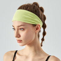 Diadema Deportiva Unisex para Adultos, Ancha y Elástica, Mezcla de Nailon/Spandex (90/10), Secado Rápido, Duradera, Color Sólido, para Correr y Yoga en Verano