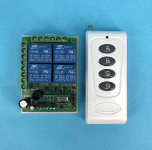 12V 24V 4-Channel Learning <b>Wireless</b> <b>Controller</b>, 4-Channel Learning Remote Control <b>Switch</b> - Product Image 2