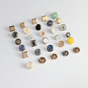 Tùy Chỉnh Kim Loại Nút Hình Chữ Nhật Mô Hình Kẽm Hợp Kim Vòng Ả Rập Quần Áo Nút - Product Image 6