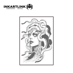Autocollant de tatouage INKARTLINK pour le corps, autocollant de tatouage en papier, Méduse Gorgone, imperméable, écologique, longue durée, 15 jours, en vrac - Product Image 3