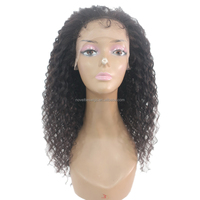 Nouveautés Perruques Frontales Glueless à Dentelle Transparente 13*5, Cheveux Humains 100% Remy Pré-Épilés, Longs Bouclés Kinky Profonds, Noir Naturel, pour Femmes