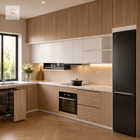 Cuisine Moderne Personnalisée XINGRUO en Contreplaqué Écologique avec Design Graphique et Solution de Modélisation 3D pour Villa et Appartement
