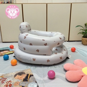 Modern Cute Bear Pattern PVC <b>Inflatable</b> Baby <b>Sofa</b> Chair Easy to Carry for Living Room or Bedroom Use - Product Image 6