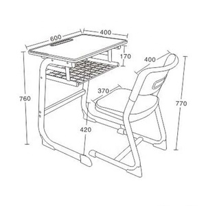 Compacto para el envío Escritorio anidado y sillas con una estructura reforzada Perfecto para escuelas internacionales y centros de capacitación - Product Image 4