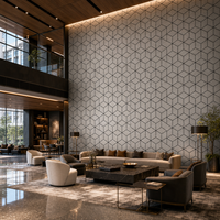 Panneau mural acoustique élégant pour salon, suite d'hôtel et salle d'exposition, revêtement insonorisant