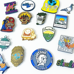 Geen minimum bestelling voor op maat gemaakte bedrijfslogo's, schattige metalen broche badges, gepersonaliseerde harde en zachte reversspeldjes, emaille pins. - Product Image 1