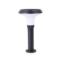 Lampe solaire carrée en aluminium pour jardin, éclairage de pelouse extérieur étanche à LED avec batterie et prise secteur pour cour et jardin