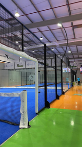 Pista de <span class=keywords><strong>Pádel</strong></span> Panorámica para Interiores y Exteriores, Tamaño Estándar (20m X 10m), Color y Logotipo Personalizados, Marco Galvanizado Resistente, Césped Artificial - Product Image 2