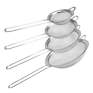Stainless Steel 201 Wide Edge Hot Sale Thick Tea Strainer Flour <strong>Sieve</strong> with Long Handle SS Kitchen Utensil Oven Safe <strong>Cook</strong> Gadget - Product Image 1