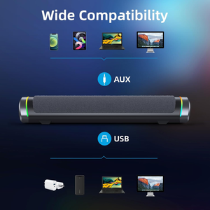 Nuovi fantastici gadget Soundbar dal Design moderno con tessuto a LED Wireless ampia compattezza per Pc Gaming Barre De <span class=keywords><strong>Son</strong></span> Pour Tv - Product Image 3