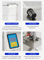 Máquina Automática de Envasado de Sobres Directo de Fábrica, para Llenado, Sellado y Empaquetado de Bolsas de Plástico para Alimentos, Jugos, Leche y Bebidas
