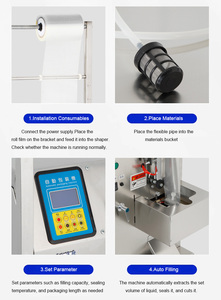 Machine d'emballage automatique directe usine pour sachets, remplissage et scellage de jus, lait et boissons de qualité alimentaire en pochettes plastiques - Product Image 5