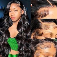 Perruques Lace Front en Cheveux Humains Vierges Brésiliens Non Traités, Cuticules Alignées, Couleur Naturelle, Vente en Gros