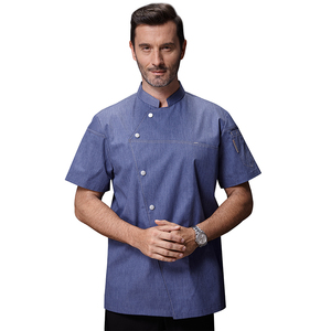 Uniforme <span class=keywords><strong>de</strong></span> chef respirant à manches courtes pour hommes (35% coton 65% polyester) pour les restaurants occidentaux et les cuisines d'hôtels, vêtements <span class=keywords><strong>de</strong></span> <span class=keywords><strong>travail</strong></span> OEM - Product Image 6