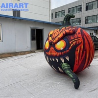Meilleures ventes 2026 : Grande citrouille gonflable mascotte pour événements d'Halloween, ballon citrouille effrayant gonflable pour décoration de festival