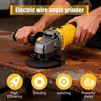 Meuleuse d'angle sans fil 800W avec interrupteur coulissant, moteur sans balais, disques interchangeables - DIY, usage intensif, 125mm, 220V, puissante