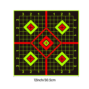 Premium SelfAdhesive 8Inch Fluorescent Grid Practice Sheet with Splatter Effect for Outdoor Aiming and Visual Precision Training - Product Image 3