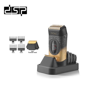 <span class=keywords><strong>Afeitadora</strong></span> <span class=keywords><strong>DSP</strong></span> 3 en 1 con Cabezales Recubiertos de Titanio, 4 Peines Guía y Pantalla LED - Profesional - Product Image 1