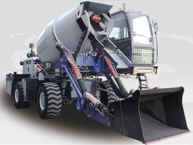 Self-loading Concrete Mixer Truck Mobile Concrete Mixing Machine With Output 1.5-4.28 M3/batch About 4 Batch/hour