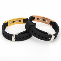Bracelet magnétique de golf sportif personnalisé, énergie bio, équilibre, germanium, titane, ions négatifs, bracelet en silicone, bracelet ionique