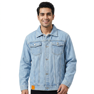 <b>Denim</b> <b>Jackets</b> Custom Embroidery Logo Vintage New Style Fleece Collar Distressed Washed Padded <b>Men</b> <b>Denim</b> <b>Jacket</b> For Man - Product Image 1