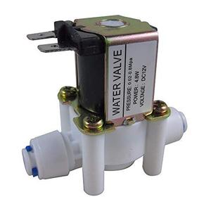 วาล์วน้ำโซลินอยด์ 1/4 นิ้ว แบบเชื่อมต่อเร็ว DC 12V แบบเปิดปกติสำหรับควบคุมน้ำ - Product Image 1