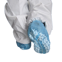 Penutup Sepatu Medis Sekali Pakai Anti Selip Tahan Air Bernapas Anti Debu Bahan Nonwoven Alas Elastis Bahan PP untuk Ruang Bersih Rumah Sakit