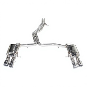 Escape de acero inoxidable Vortex con válvula intermedia para Audi A7 C8 3.0T 2019-2024 EA839, silenciador de alto rendimiento - Product Image 1
